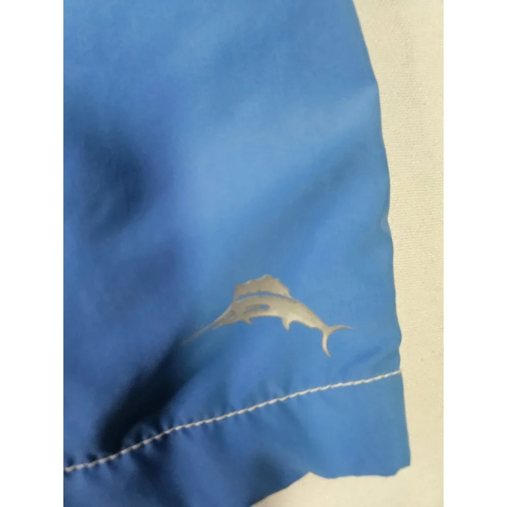Tommy Bahama Board Shorts Mens 38 Blue Swim Trunks Relax Mesh Lined Marlin Logo